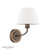 Laura Ashley Lighting Denston Antique Bronze with Warm Cream Shade Wall Light 