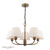 Denston 5 Light Antique Bronze with Warn Cream Shaded Pendant Light