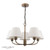 Denston 5 Light Antique Bronze with Warn Cream Shaded Pendant Light