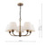 Laura Ashley Lighting Denston 5 Light Antique Bronze with Warn Cream Shaded Pendant Light 