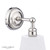 Callaghan Polished Nickel with White Ribbed Shade IP44 Bathroom Wall Light
