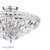 Laura Ashley Lighting Vienna 3 Light Polished Chrome with Crystal Shade Semi Flush Ceiling Light 