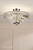 Laura Ashley Lighting Vienna 3 Light Polished Chrome with Crystal Shade Semi Flush Ceiling Light 