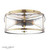 Laura Ashley Lighting Beckworth 3 Light Antique Brass with Clear Diffuser Flush Ceiling Light 