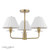 Mixbury 3 Light Matt Antique Brass with White Ceramic Shades Pendant Light