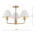 Laura Ashley Lighting Mixbury 3 Light Matt Antique Brass with White Ceramic Shades Pendant Light 