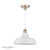 Pussywillow Antique Brass with White Ceramic Shade Pendant Light