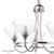 Laura Ashley Lighting Wellham 5 Light Polished Nickel with Clear Ribbed Diffusers Pendant Light 