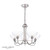 Laura Ashley Lighting Wellham 5 Light Polished Nickel with Clear Ribbed Diffusers Pendant Light 