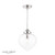 Laura Ashley Lighting Whitham Polished Nickel with Clear Ribbed Diffuser Pendant Light 