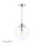 Laura Ashley Lighting Whitham Polished Nickel with Clear Ribbed Diffuser Pendant Light 