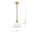 Durford Matt Antique Brass with White Ceramic Shade Pendant Light