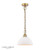 Durford Matt Antique Brass with White Ceramic Shade Pendant Light