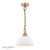 Durford Matt Antique Brass with White Ceramic Shade Pendant Light