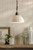 Durford Matt Antique Brass with White Ceramic Shade Pendant Light