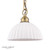 Laura Ashley Lighting Durford Matt Antique Brass with White Ceramic Shade Pendant Light 