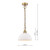 Laura Ashley Lighting Durford Matt Antique Brass with White Ceramic Shade Pendant Light 