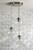 Whitham 3 Light Polished Nickel with Clear Ribbed Diffusers Cluster Pendant Light