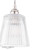 Callaghan Polished Nickel with Clear Ribbed Shade Pendant Light
