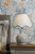 Laura Ashley Lighting Bramhope Sleek Grey Ceramic with Cream Cotton Mix Shade Table Lamp 
