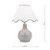 Laura Ashley Lighting Bramhope Sleek Grey Ceramic with Cream Cotton Mix Shade Table Lamp 