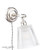 Laura Ashley Lighting Callaghan Polished Nickel with Clear Ribbed Shade Wall Light 