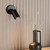 Dar Lighting Cawley Matt Black Adjustable Wall Spotlight 