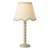 Spool Taupe with Natural and Taupe Shade Table Lamp