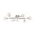 Reyna 7 Light Polished Chrome with Twisted Amber Diffusers Semi Flush Ceiling Light