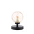 Dar Lighting Esben Matt Black with Twisted Amber Diffuser Touch Table Lamp 