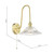 Dar Lighting Hadano Natural Brass and Clear Flared Shade Wall Light 