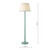 Dar Lighting Spool Blue with Natural and Teal Shade Floor Lamp 