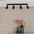 Cawley 4 Light Matt Black Adjustable Bar Ceiling Spotlight