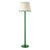 Spool Green with Natural and Green Shade Floor Lamp