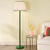 Dar Lighting Spool Green with Natural and Green Shade Floor Lamp 