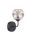 Feya Matt Black with Organic Smoked Diffuser Wall Light