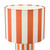 Dar Lighting Cicada Polished Chrome and Orange White Stripes Base and Shade Table Lamp 