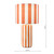 Dar Lighting Cicada Polished Chrome and Orange White Stripes Base and Shade Table Lamp 