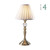 Dar Lighting Beau 4 Pack Antique Brass with White Shade Touch Table Lamp 
