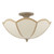 Giuliana 3 Light Satin Taupe with Rattan Shade Semi Flush Ceiling Light