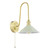 Dar Lighting Hadano Natural Brass and Matt Taupe Shade Wall Light 