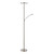 Dar Lighting Kamika Mother & Child 2 Light Satin Chrome with Adjustable LED Floor Lamp 