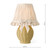 Dar Lighting Omer Matt Taupe and Antique Brass with Taupe Cotton Mix Shade Table Lamp 