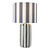 Cicada Polished Chrome and Blue White Stripes Base and Shade Table Lamp