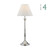 Dar Lighting Blenheim 4 Pack Polished Nickel with Ivory Shade Table Lamp 
