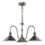 Hadano 3 Light Antique Chrome and Aged Pewter Shades Pendant Light