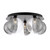 Dar Lighting Foley 5 Light Matt Black with Clear and Smoked Ribbed Diffusers Flush Ceiling Light 