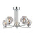 Dar Lighting Cradle 5 Light Polished Chrome with Organic Smoked Diffuser Semi Flush Ceiling Light 