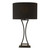Dar Lighting Oporto Matt Black with Black Shade Table Lamp 