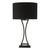 Dar Lighting Oporto Matt Black with Black Shade Table Lamp 